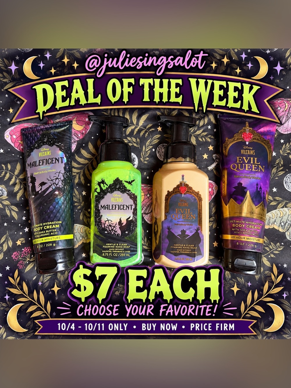 BUY NOW Disney Villains Bath & Body Works DEAL OF THE WEEK Choose One $7